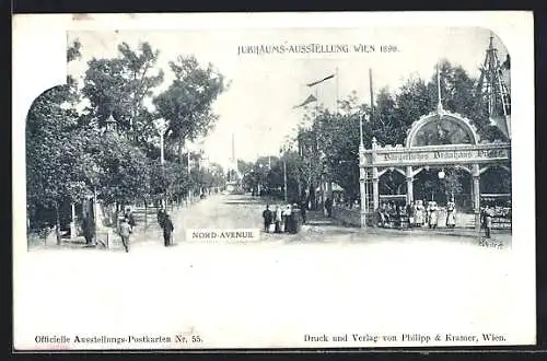 AK Wien, Jubiläums-Ausstellung 1898 - Nord-Avenue
