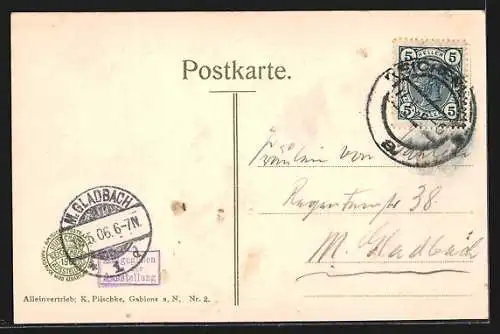 AK Reichenberg, Deutschböhmische Ausstellung 1906, Anlegestelle unter dem Hauptgebäude