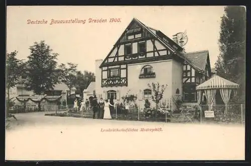 AK Dresden, Deutsche Bauausstellung 1900, Landwirtschaftliches Mustergehöft
