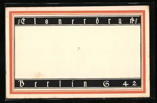 Vertreterkarte Berlin, Elsnerdruck, Oranienstrasse 140-142