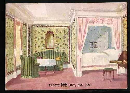 Vertreterkarte Coburg, Ernst Volz, Mohrenstrasse 6, Tapenhandlung