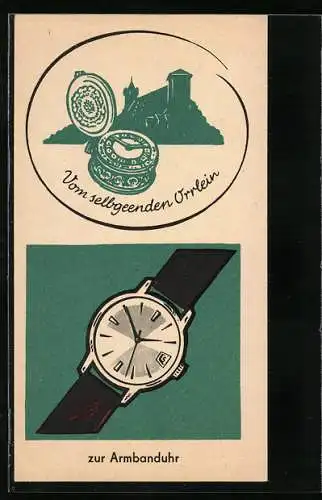 Vertreterkarte Vom selbgeenden Orrlein zur Armbanduhr, Die Sparkasse der DDR