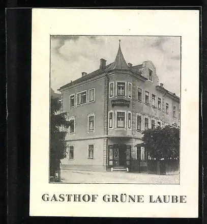 Vertreterkarte Salzburg, Gasthof Grüne Laube, Rupertgasse 15, Inh. Alois Blaikner, Anfahrtskizze