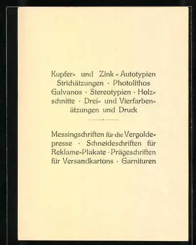 Vertreterkarte Leipzig, Gebrüder Mejo, Mejo & Springer, vereinigte Kunstanstalten, Täubchenweg 83