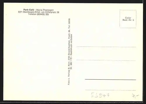 AK Marmagen /Eifel, Park-Cafe, Eiffelplatz 39