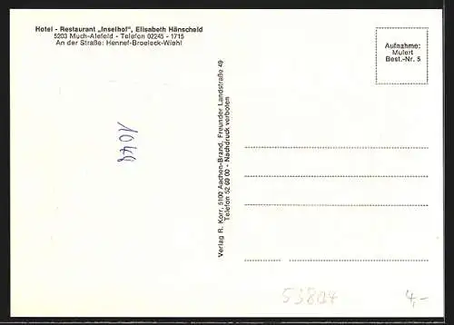 AK Much-Alefeld, Hotel-Restaurant Inselhof