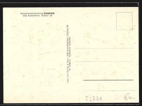 AK Kuchenheim, Schreibwarenhandlung Schneider, Hochstrasse 26, Kindergarten, Amtsverwaltung