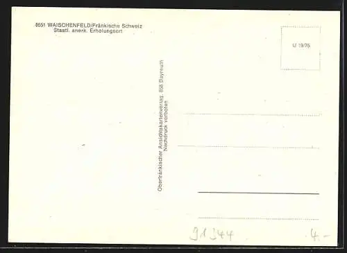 AK Waischenfeld, Ortsteilansicht mit Gasthof