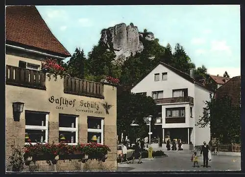 AK Streitberg /Fränkische Schweiz, Gasthof Schütz, Cafe Schwarzer Adler