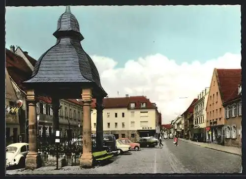 AK Höchstadt a. d. Aisch, Geschäftsstrasse im Ortskern