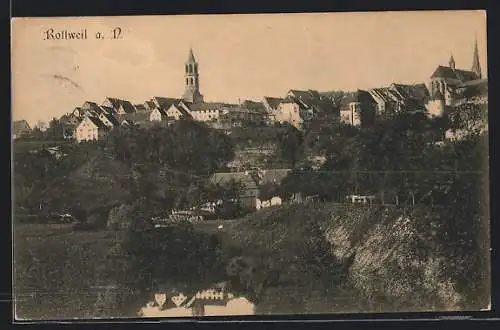 AK Rottweil a. N., Teilansicht mit Kirche