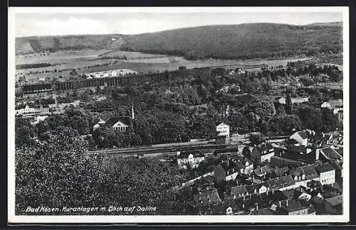 AK Bad Kösen, Kuranlagen mit Blick auf Saline