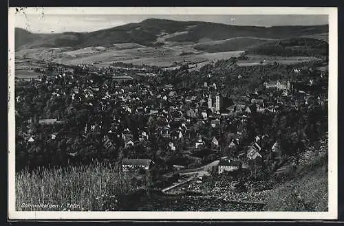 AK Schmalkalden i. Thür., Teilansicht mit Kirche
