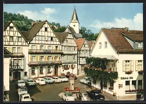 AK Orb im Spessart, Hotel Weisses Ross, Marktplatz