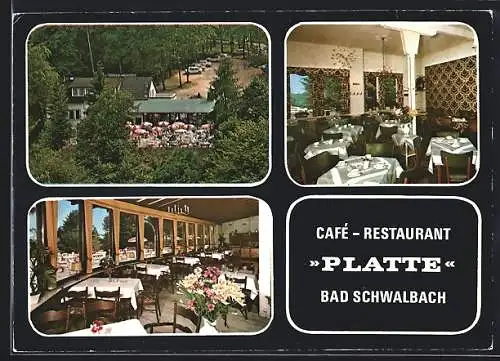 AK Bad Schwalbach, Café-Restaurant Platte, An der Wisperstrasse