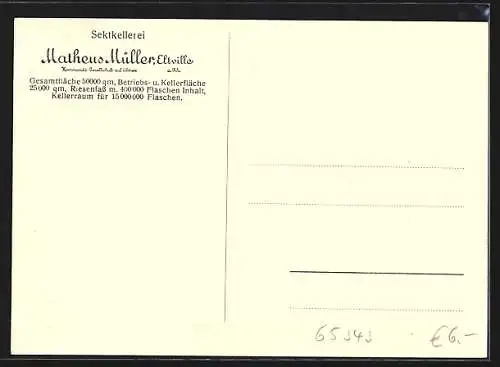 AK Eltville / Rhein, Flugbild der Sektkellerei Matheus Müller