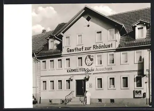 AK Bischofsheim / Rhön, Der Gasthof zur Rhönlust, Inh. Fritz Gruchmann