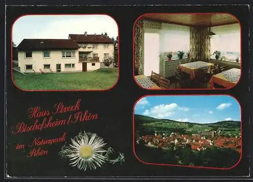 AK Bischofsheim /Rhön, Pension Haus Streck, mit Gaststube, Zentweg 15