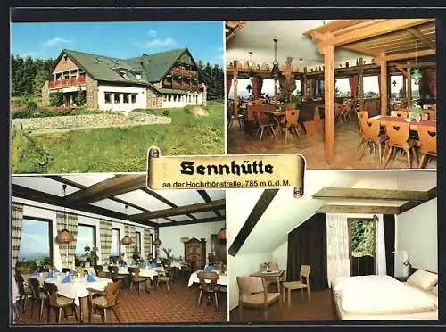 AK Fladungen /Hochrhönstrasse, Gasthaus Sennhütte Familie Schanz, Innenansichten