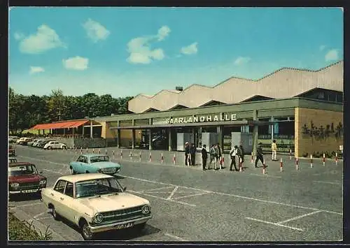 AK Saarbrücken, Strassenpartie an der Saarlandhalle