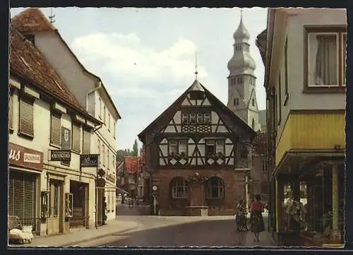 AK Hofheim am Taunus, Blick zum Rathaus