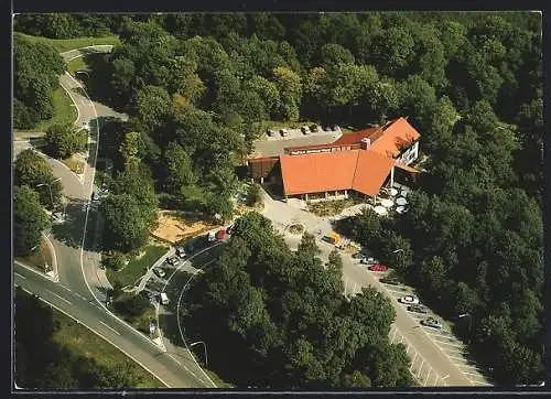 AK Rieden / Hausen, BAB-Raststätte Riedener Wald Ost aus der Vogelschau