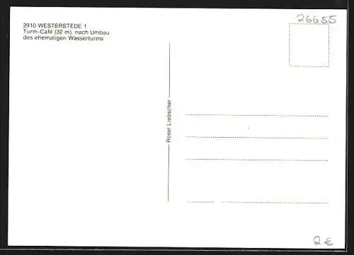 AK Westerstede, Das Turm-Café im ehemaligen Wasserturm, mit Innenansichten