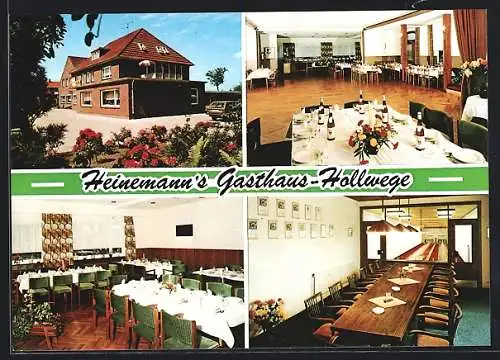 AK Hollwege /Ammerland, Heinemann`s Gasthaus mit Innenansichten