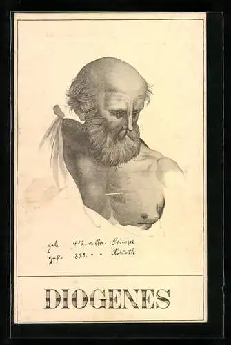 AK Diogenes, Portrait des Philosophen