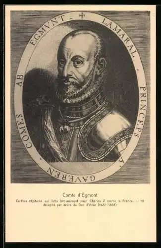 AK Comte d`Egmont, Célébre capitaine qui lutta brillamment pour Charles V contre la France
