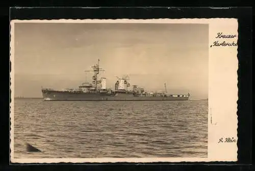 AK Kreuzer Karlsruhe der Kriegsmarine