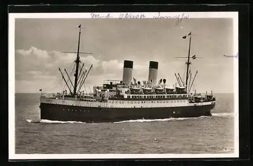 AK Passagierschiff Monte Olivia auf hoher See