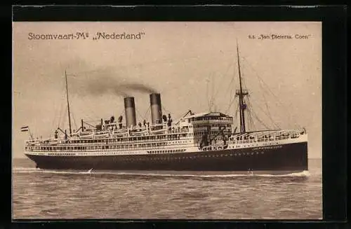 AK Passagierschiff S. S. Jan Pieterszoon Coen auf hoher See