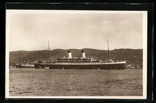 AK Zweischrauben-Motorschiff Monte Sarmiento, Passagierschiff der Hamburg-Südamerikanischen Dampfschifffahrts-Ges.