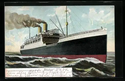 AK Schnelldampfer Blücher in voller Fahrt