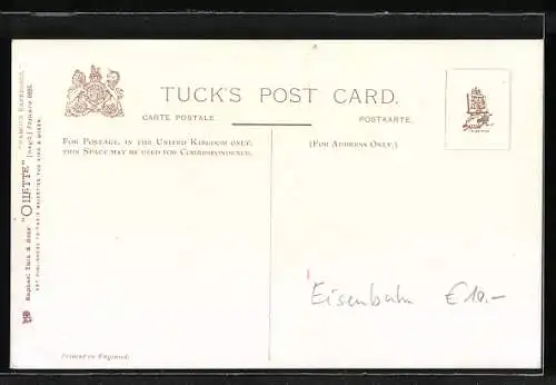 Künstler-AK Wild Grishman, englische Eisenbahn in voller Fahrt