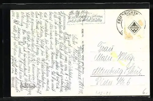 AK Friedrichshafen, Zeppelin über dem Bodensee, Wasserburg, Insel Mainau, Reichsadler mit 