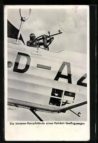 AK Flugzeug, Die hinteren Kampfstände eines Heinkel-Seeflugzeuges