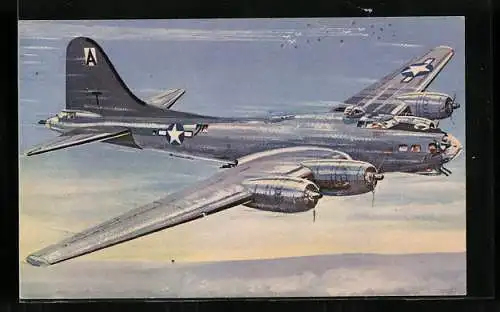 Künstler-AK La Fortresse des Etats-Unis, Flugzeug