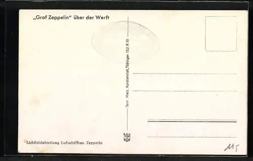 AK Graf Zeppelin über der Werft