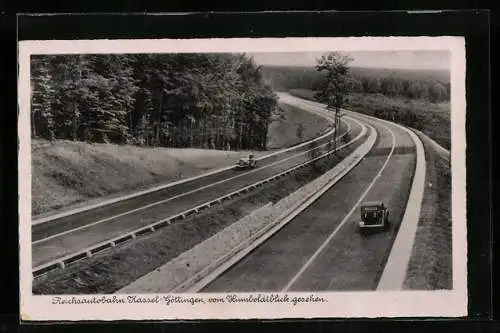 AK Reichsautobahn Kassel-Göttingen, vom Humboldtblick gesehen