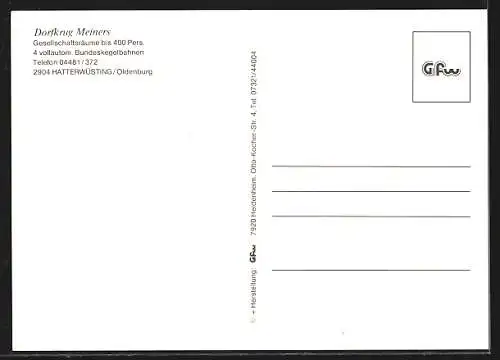 AK Hatterwüsting /Oldenburg, Restaurant Dorfkrug Meiners, Innenansicht