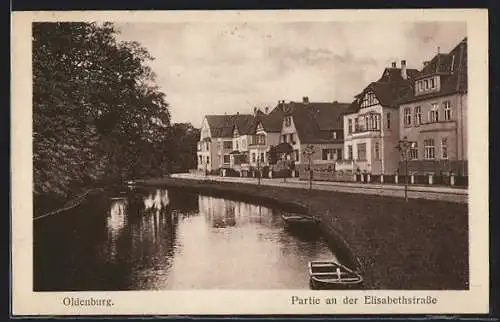 AK Oldenburg / Oldenburg, Partie an der Elisabethstrasse