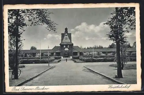 AK Bad Saarow-Pieskow, Frontalansicht des Hauptbahnhofes