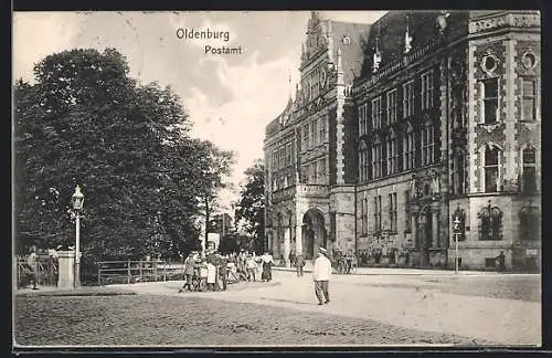 AK Oldenburg / Oldenburg, Partie am Postamt