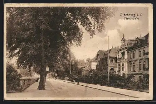 AK Oldenburg i. O., Villen in der Ofenerstrasse