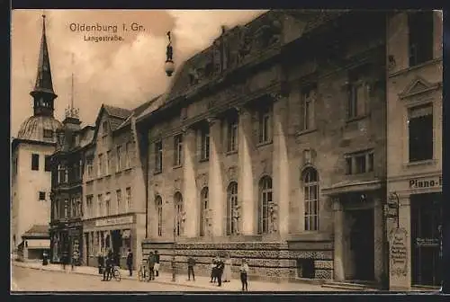 AK Oldenburg i. Gr., Die Deutsche Nationalbank in der Langestrasse