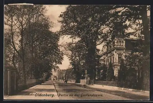 AK Oldenburg / Oldenburg, Partie an der Gartenstrasse