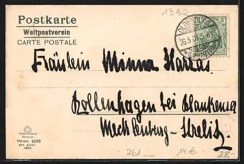 AK Oldenburg / Oldenburg, Partie a. d. Gartenstrasse