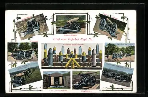 AK Geschütze des Fuss-Artl.-Regt. No. 19